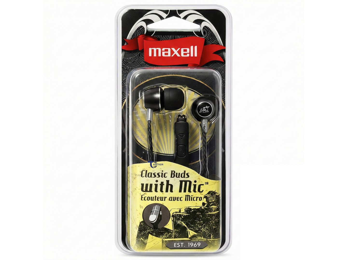 Audífonos Maxell Classic Buds con Mic CEB-B 3.5mm Metálicos 2