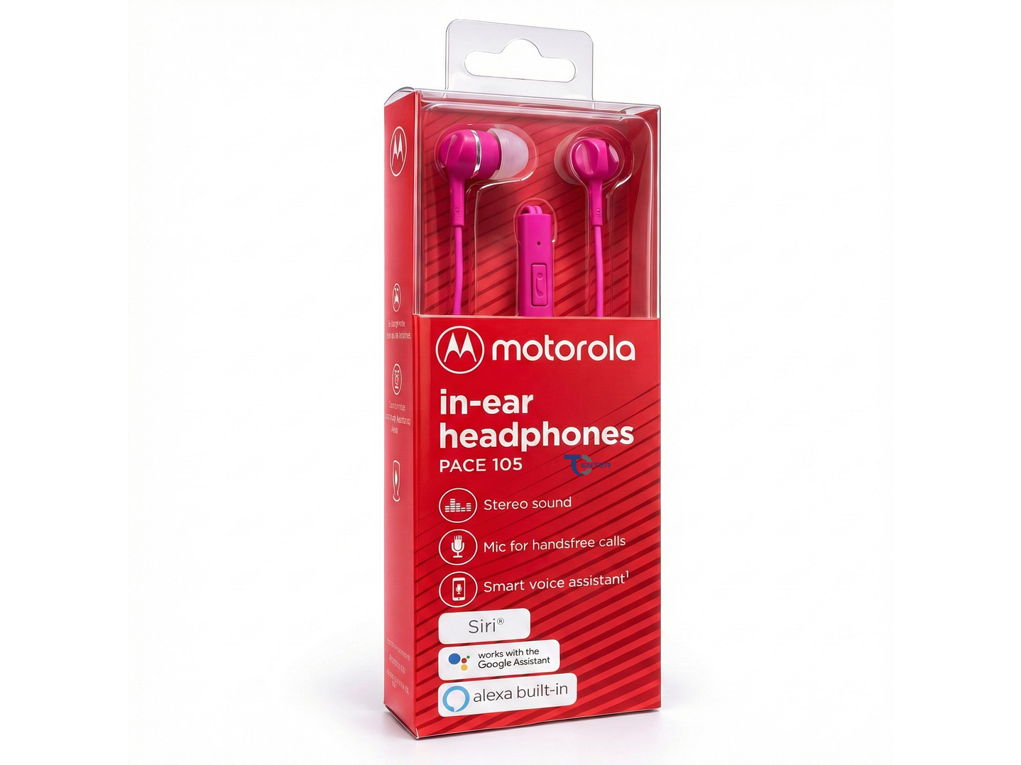 Audífonos Motorola Pace 105 con Mic 3.5mm Rosado 2