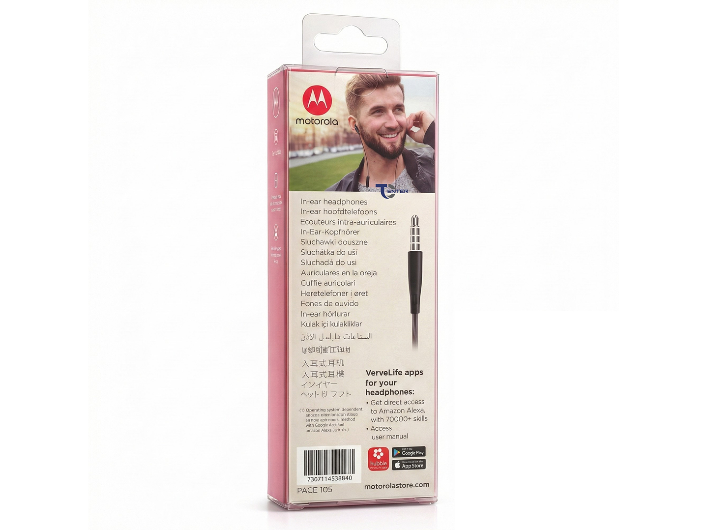 Audífonos Motorola Pace 105 con Mic 3.5mm Rosado 3