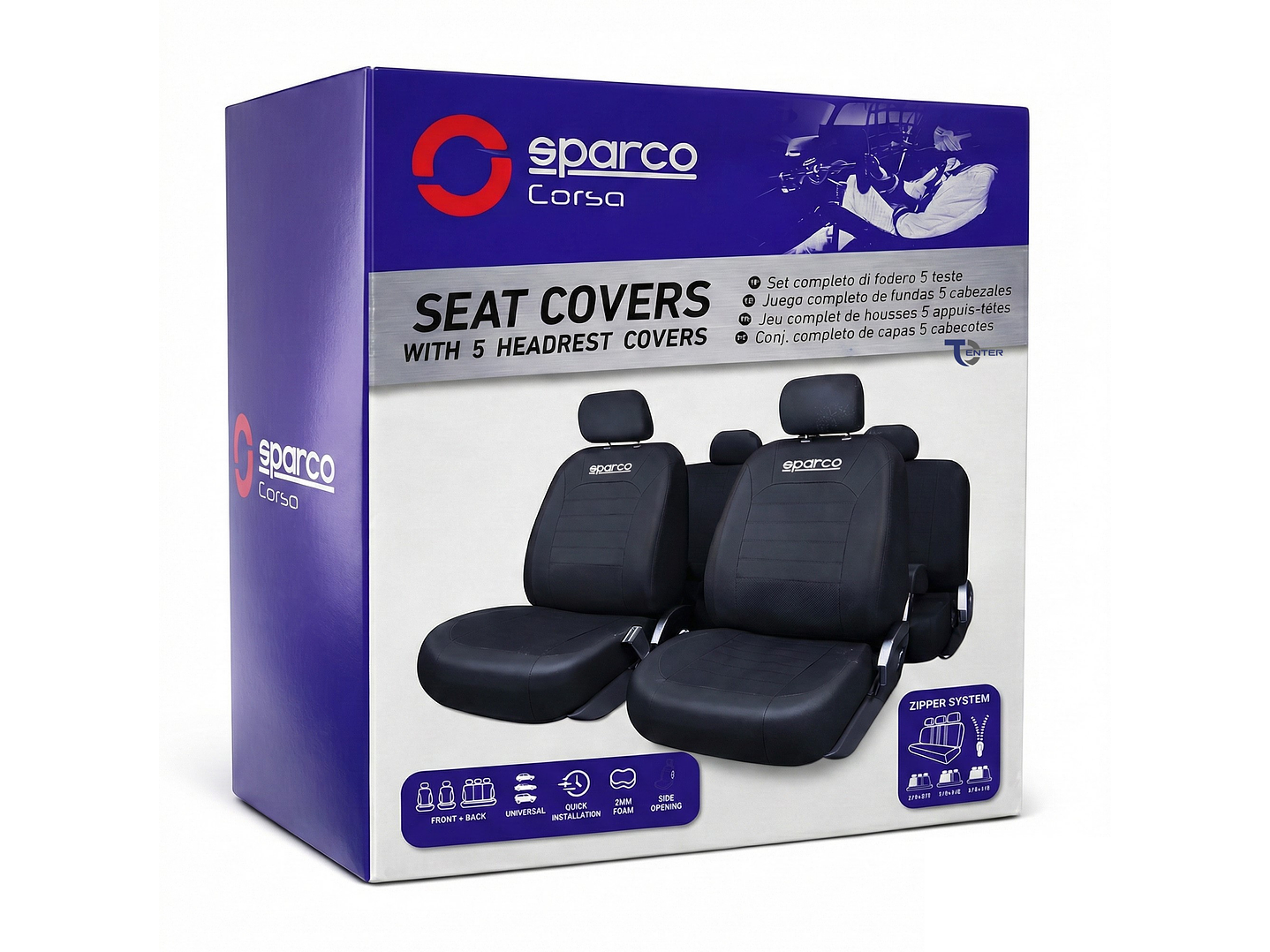 Fundas Cubre Asiento Sparco PVC Negro SPS404PVCBK 3