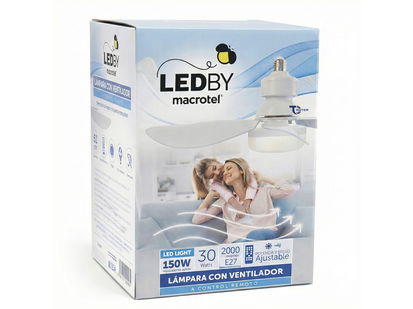 Lampara Con Ventilador LEDBY Macrotel e27 LB-VA60 5