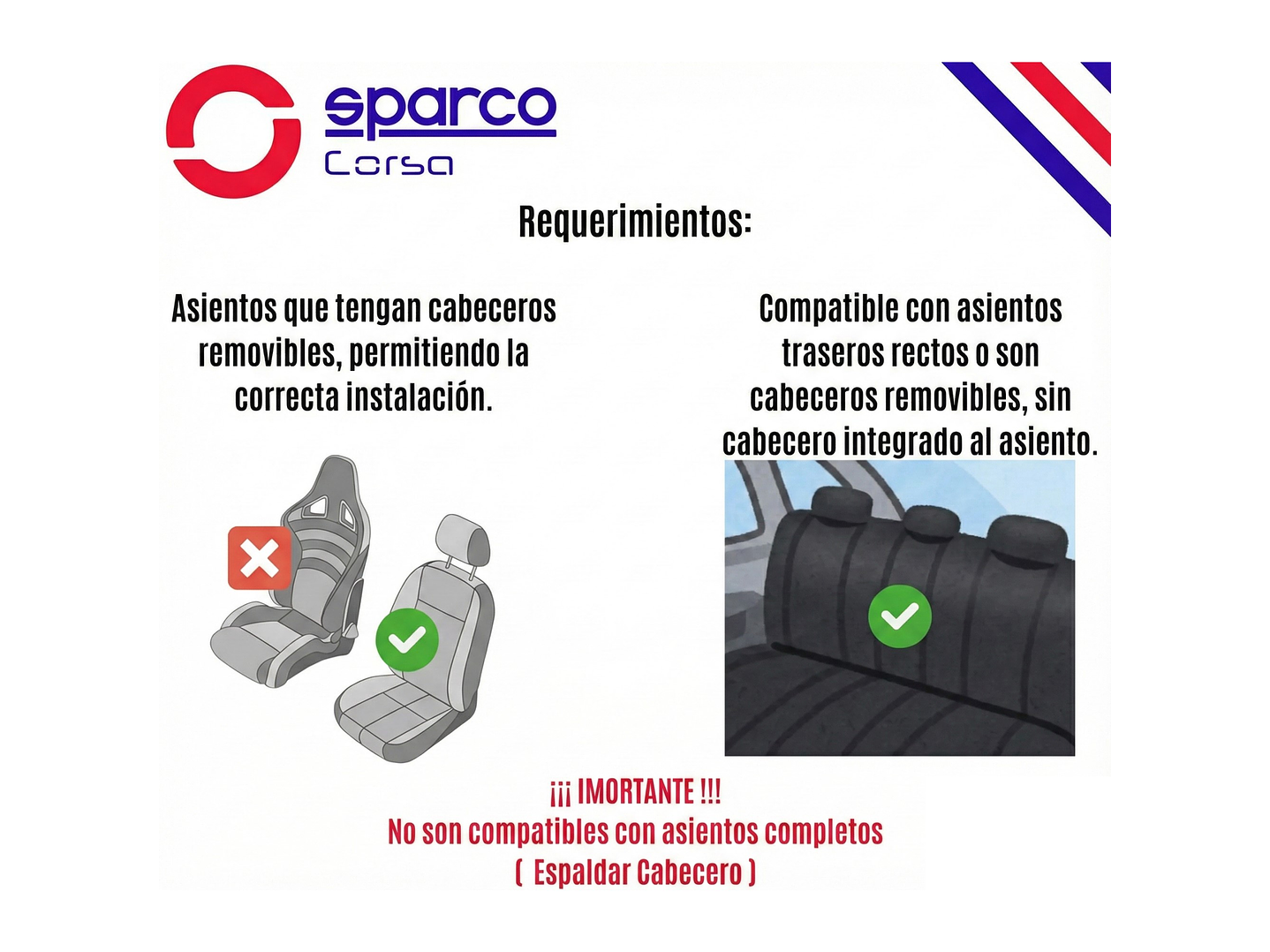 Fundas Cubre Asiento Sparco PVC Negro SPS405PVCRD 2