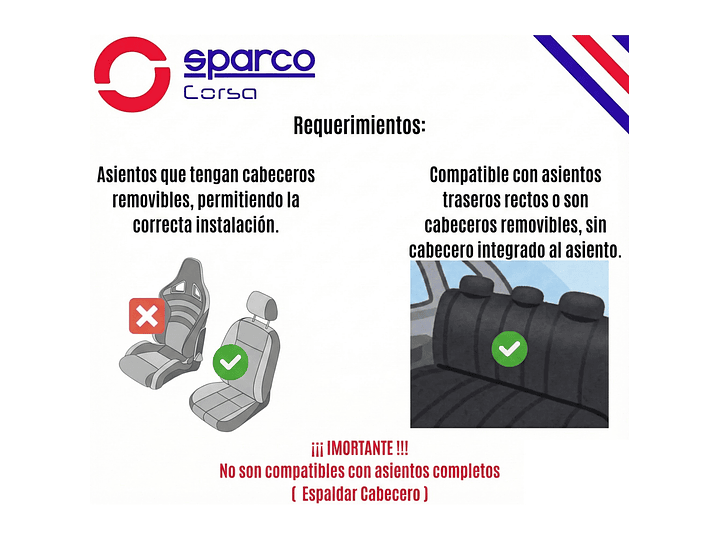 Fundas Cubre Asiento Sparco PVC Negro SPS405PVCRD 2