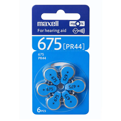 Pack 6 Pilas Para Audífonos Maxell 675 Auditivas
