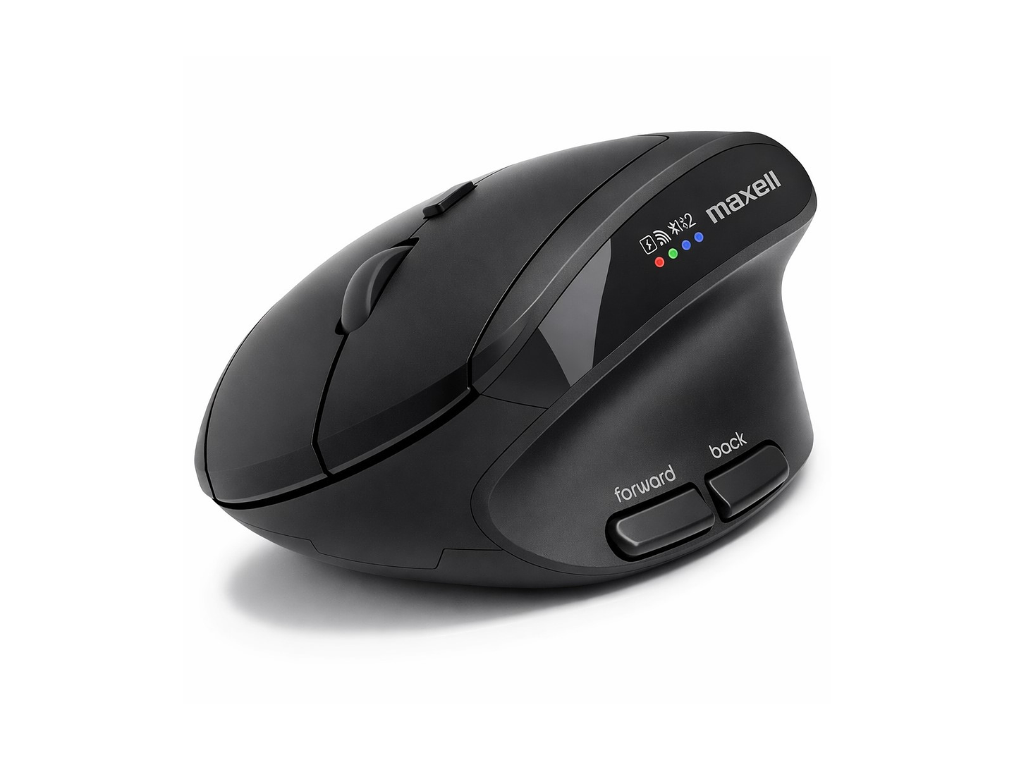Mouse Vertical Bluetooth Ergonómico Maxell 2400 DPI Dual Negro 1