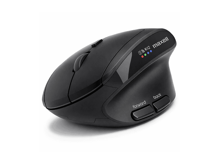 Mouse Vertical Bluetooth Ergonómico Maxell 2400 DPI Dual Negro 1