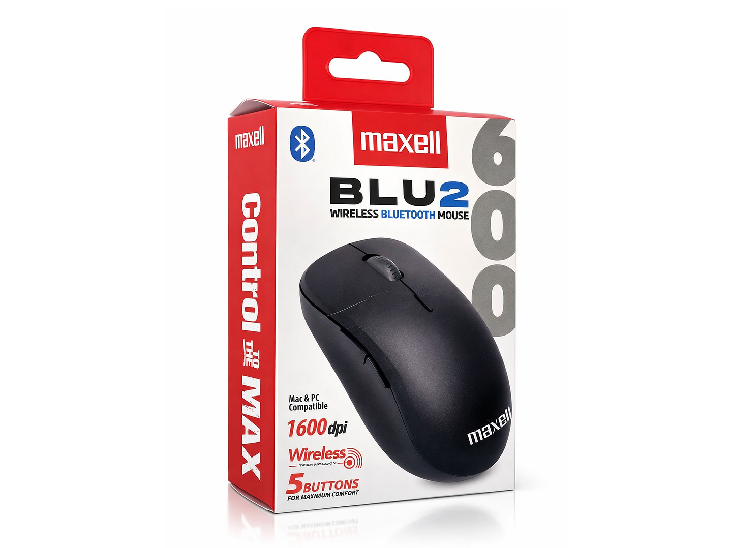 Mouse Bluetooth Inalámbrico Maxell BLU2 1600 DPI Negro 4