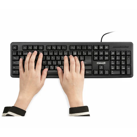 Teclado Básico Maxell KB-90 Conector Usb Negro