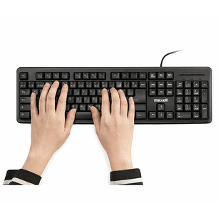 Teclado Básico Maxell KB-90 Conector Usb Negro