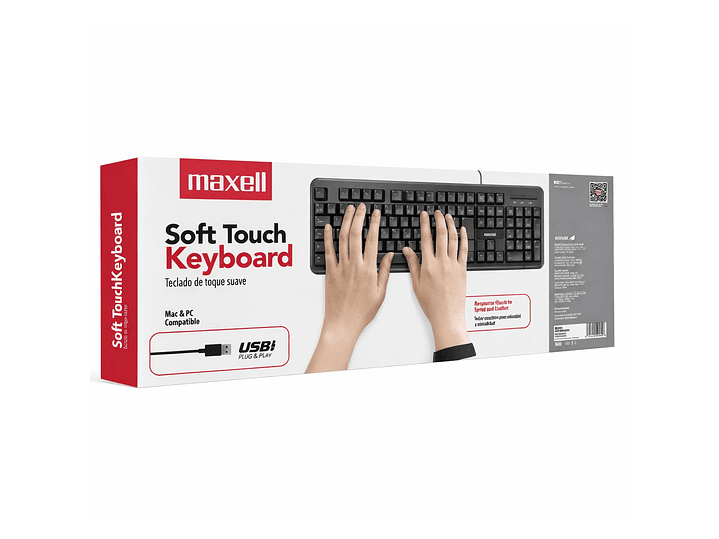Teclado Básico Maxell KB-90 Conector Usb Negro 3