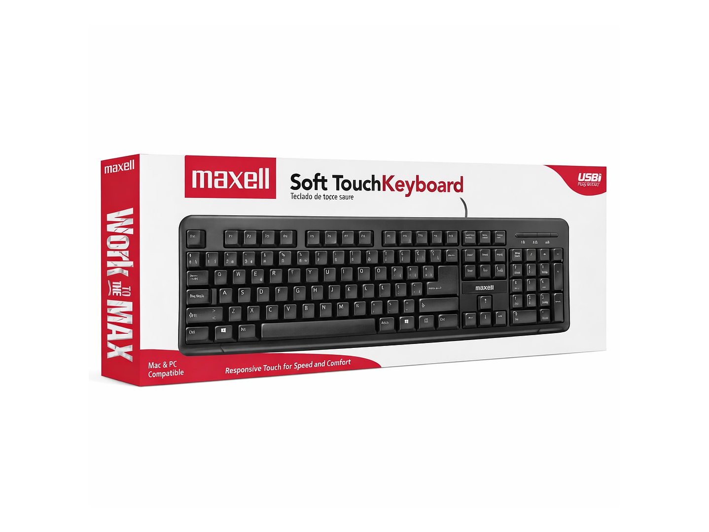 Teclado Básico Maxell KB-90 Conector Usb Negro 4