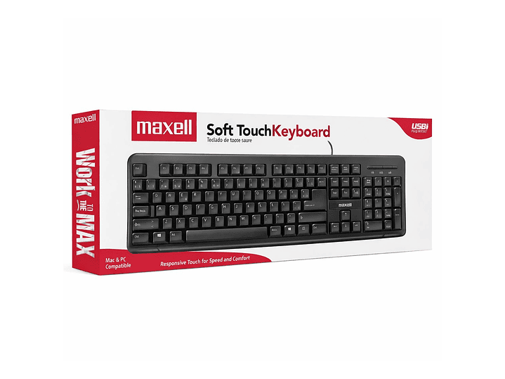 Teclado Básico Maxell KB-90 Conector Usb Negro 4