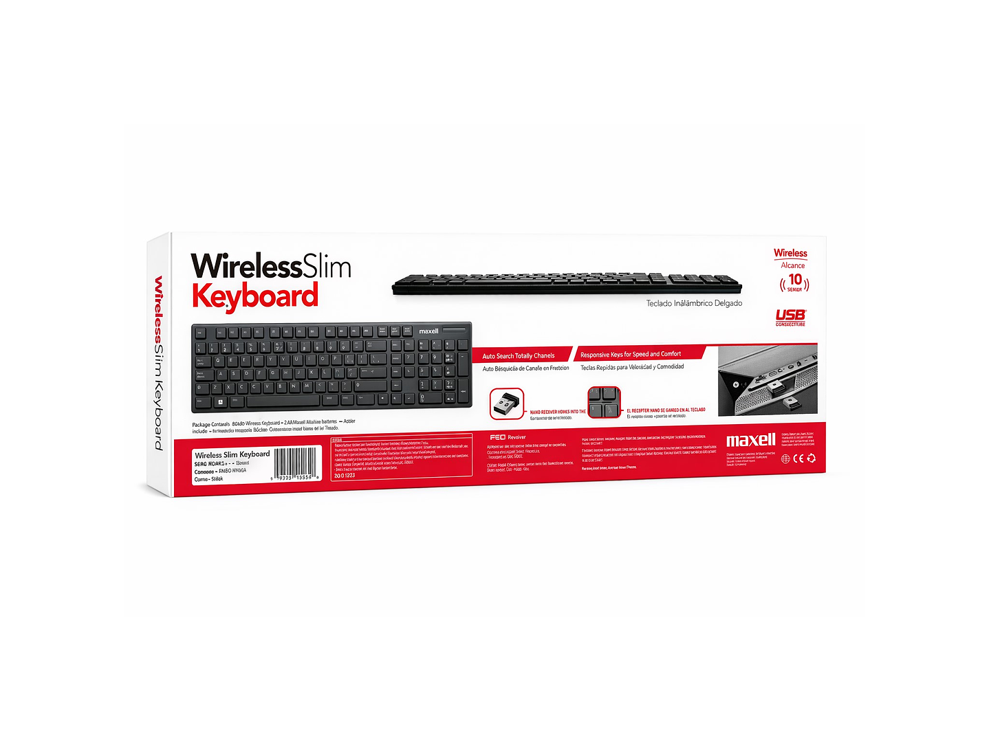 Teclado Inalámbrico Maxell Slim Multifuncional WKB-20 4
