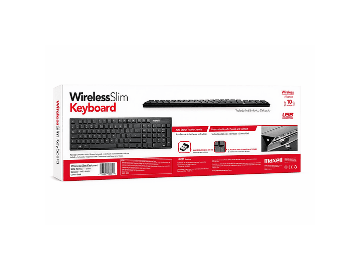 Teclado Inalámbrico Maxell Slim Multifuncional WKB-20 4