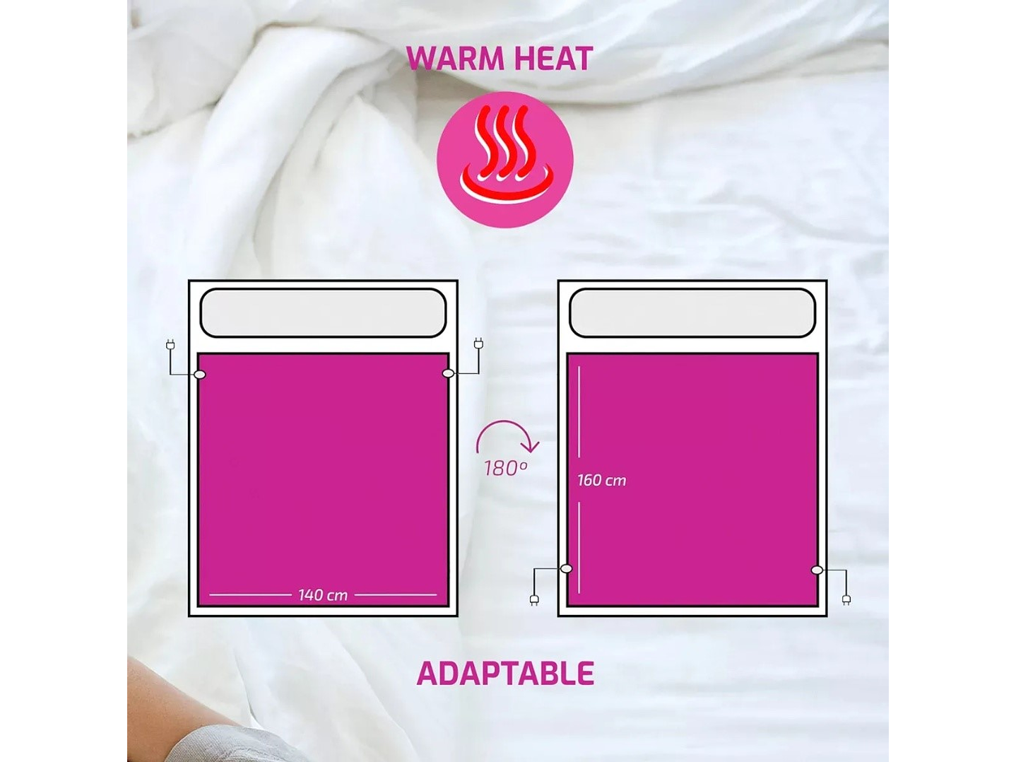 Calienta Camas Doble 160x140cm 2 Niv 2x60W UP205 Pekatherm 2