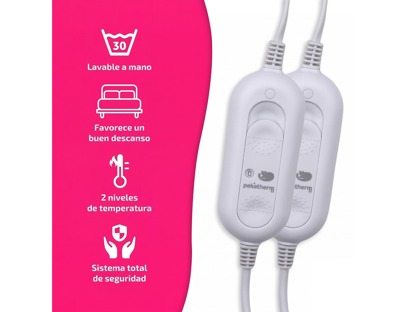 Calienta Camas Doble 160x140cm 2 Niv 2x60W UP205 Pekatherm 4