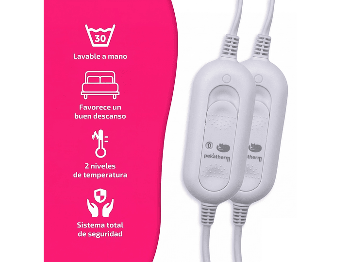 Calienta Camas Doble 160x140cm 2 Niv 2x60W UP205 Pekatherm 4