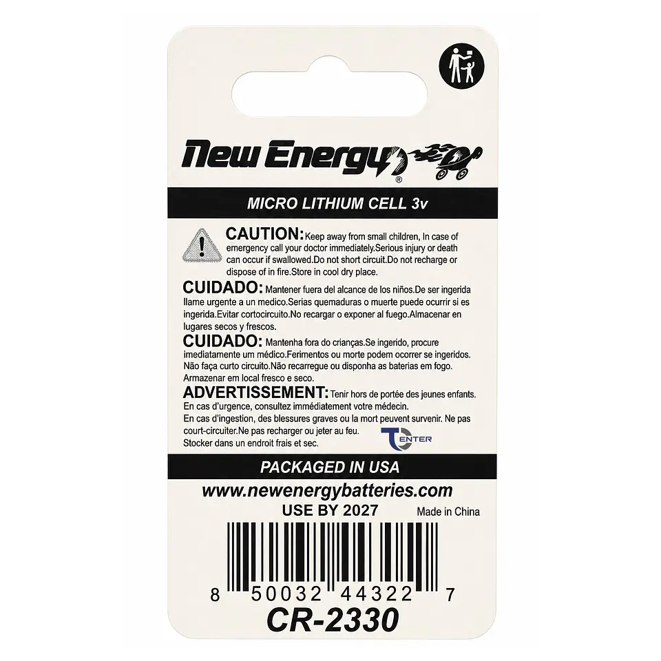Pila Unitaria CR2330 New Energy 3v Litio 2