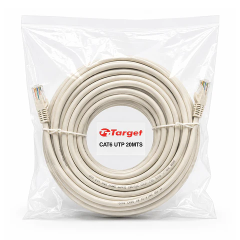 Cable de Red Target 20 mts Patch Cord UTP Cat 6