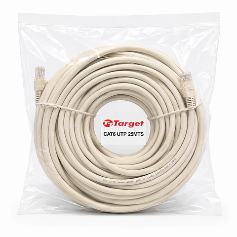 Cable de Red Target 25 mts Patch Cord UTP Cat 6