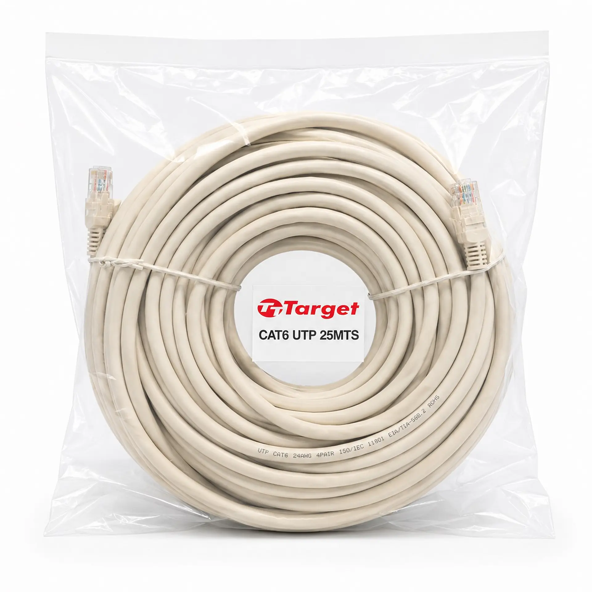 Cable de Red Target 25 mts Patch Cord UTP Cat 6 1