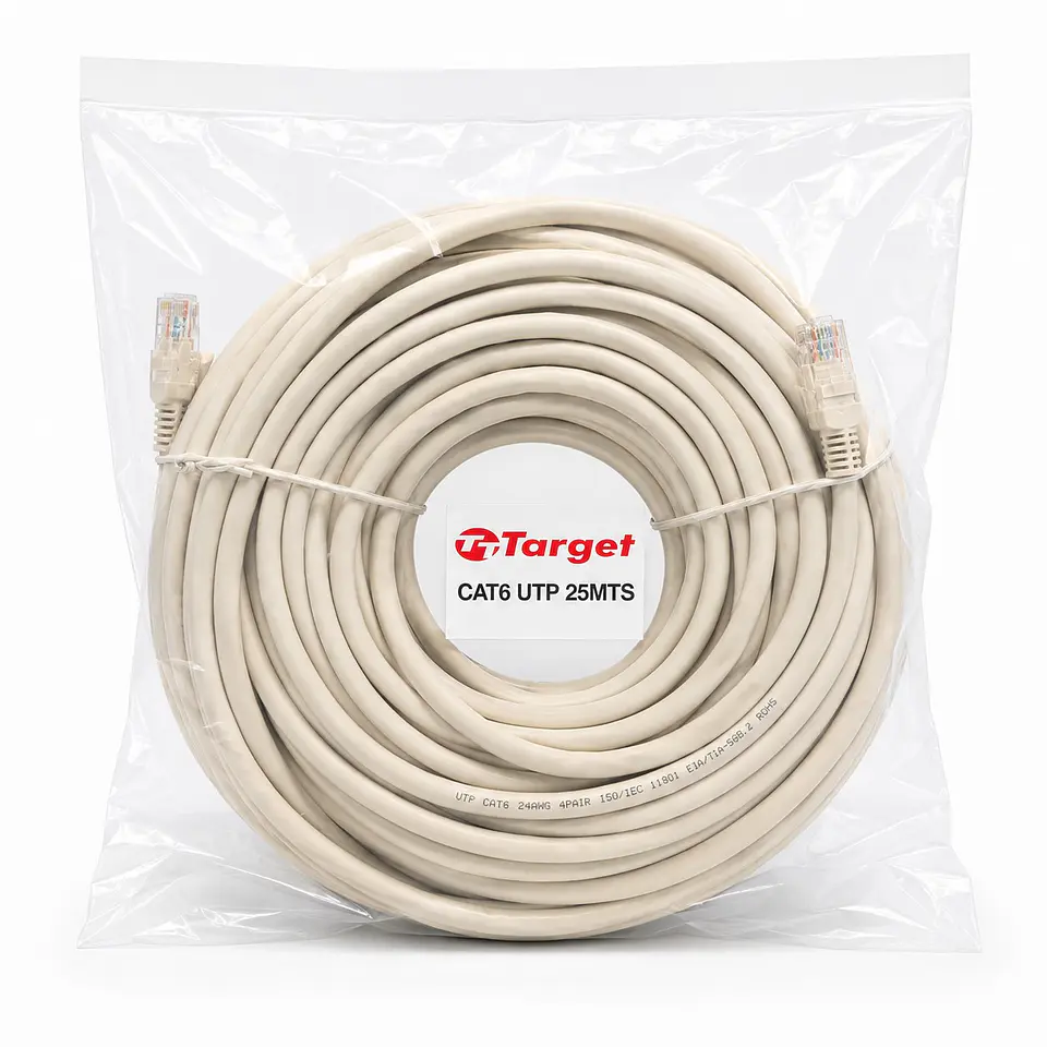 Cable de Red Target 25 mts Patch Cord UTP Cat 6 1