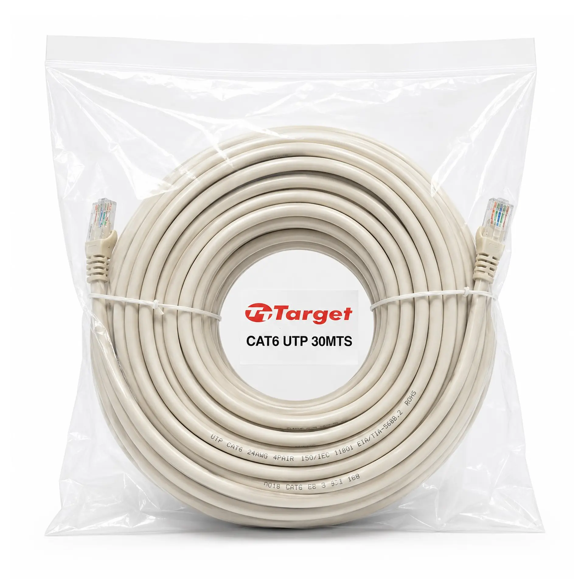 Cable de Red Target 30 mts Patch Cord UTP Cat 6 1