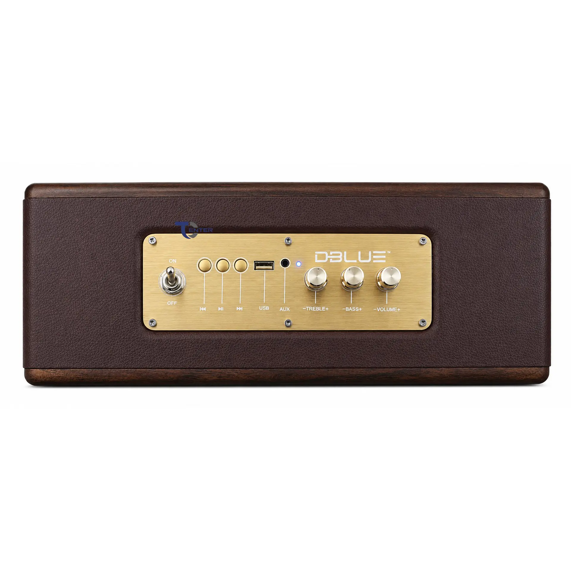 Parlante BT Retro Dblue 30w Inalámbrico DBRP273 Café 3