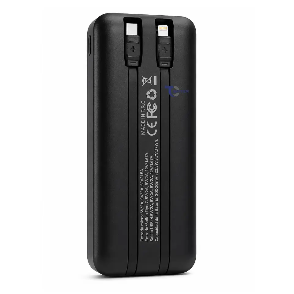 Batería Portátil Powerbank 20.000 Tecnolab 22.5w TL539BK 2