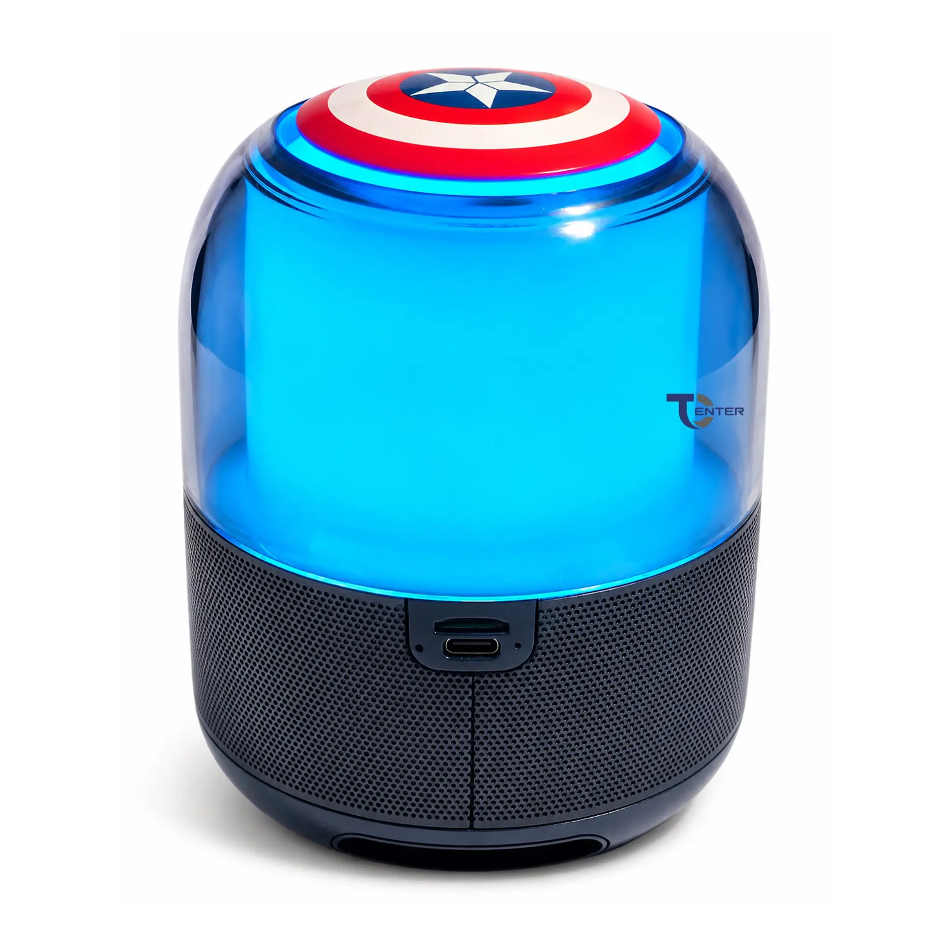 Parlante Portátil Inalámbrico Bt QS-S1 Marvel Capitán América LED 2