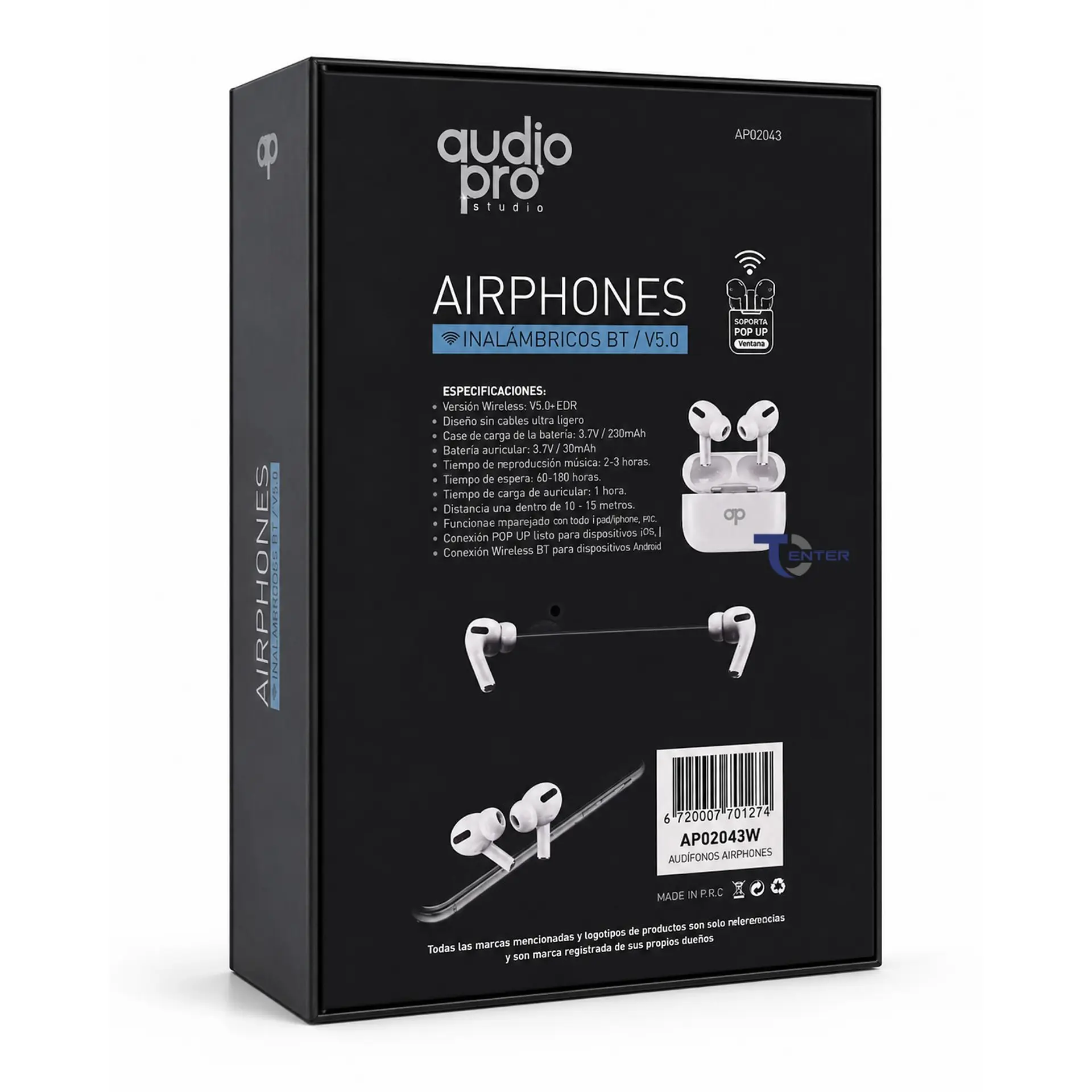 Audífonos Inalámbricos Bt Audiopro AP02443W Blanco 3