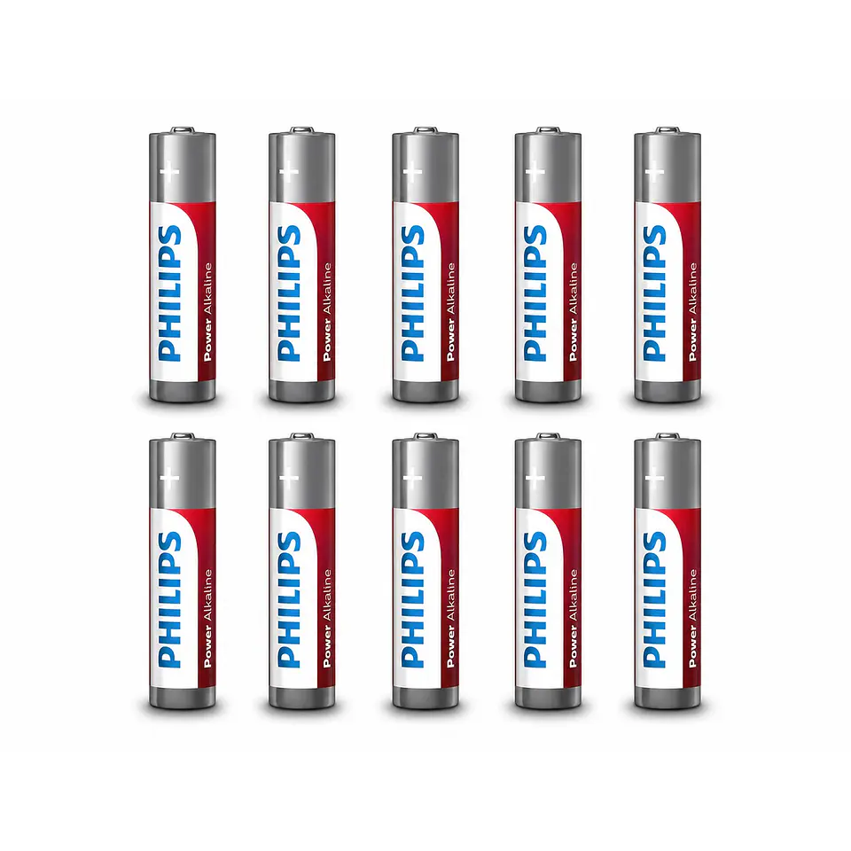 Pack 10 Pilas Alcalinas AAA Philips Power Alcaline LR03 1.5v 3