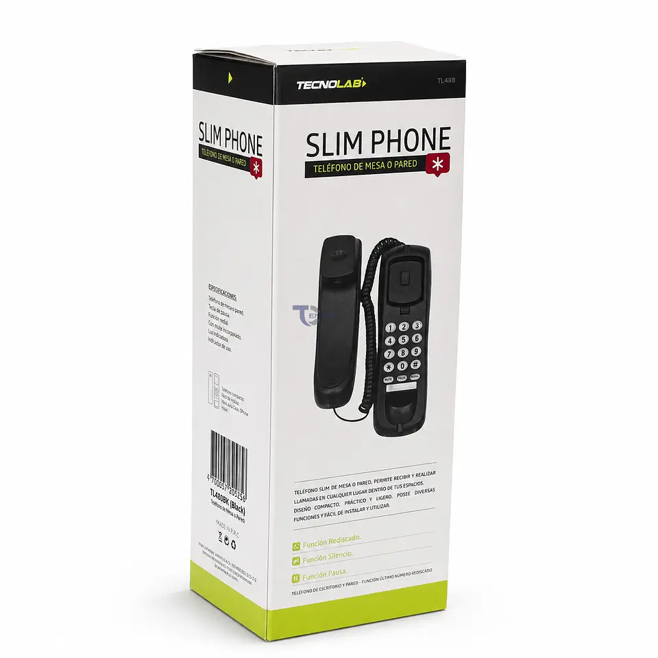 Teléfono Fijo Góndola Tecnolab TL480BK Negro 6