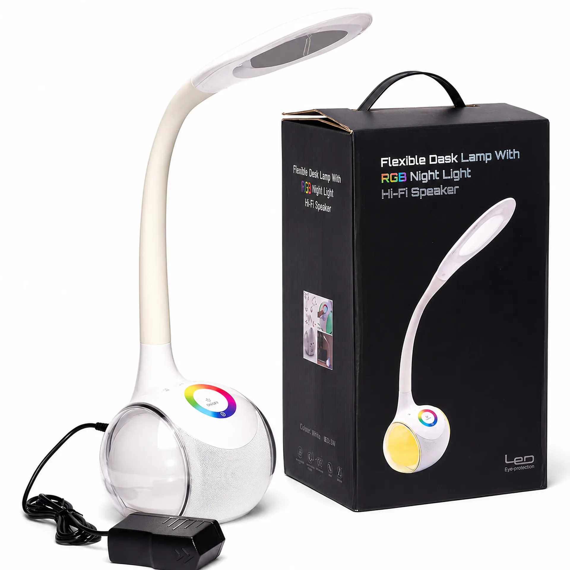 Lámpara LED RGB Flexible con Parlante Bluetooth DBG240 4