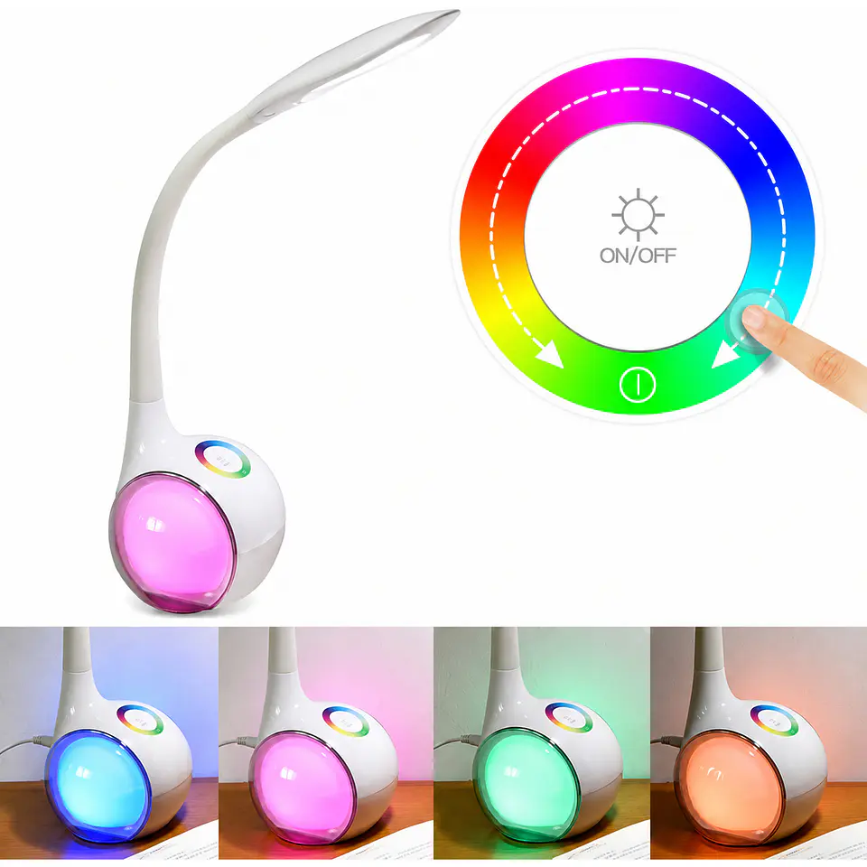 Lámpara LED RGB Flexible con Parlante Bluetooth DBG240 5