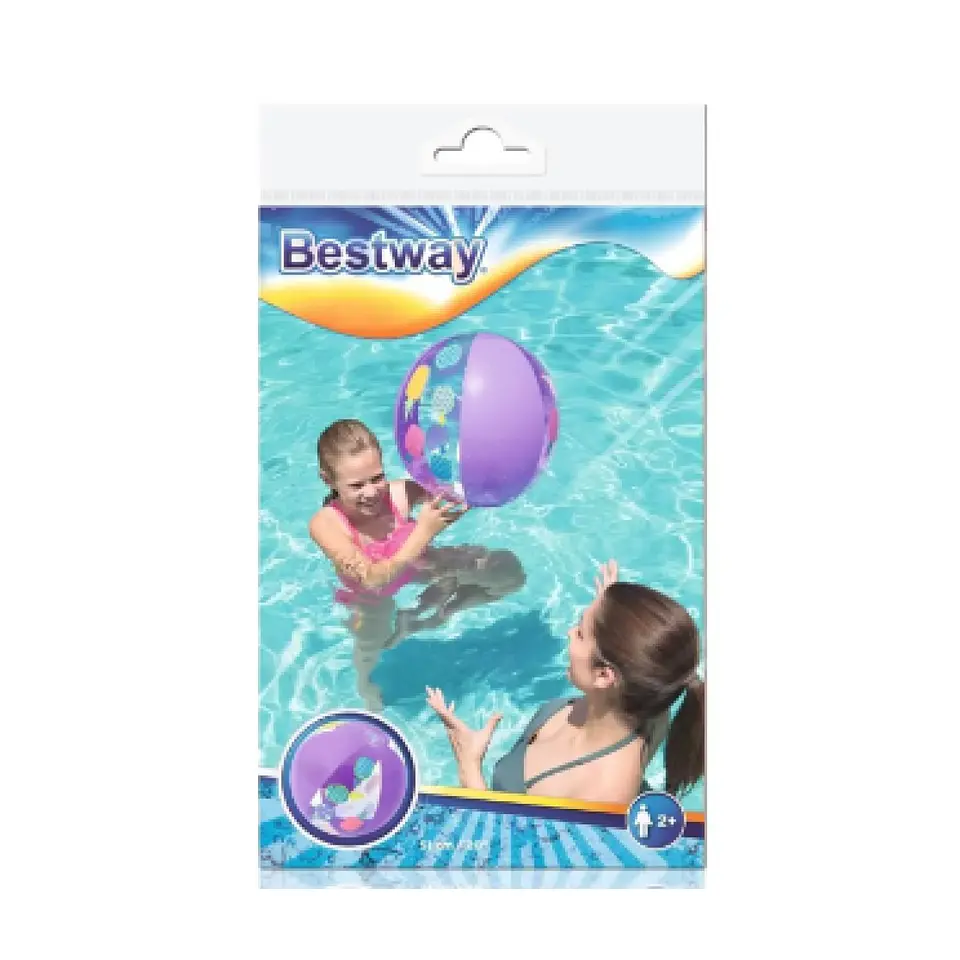 Pelota Inflable Playa Splash 51cm Morada Bestway 5