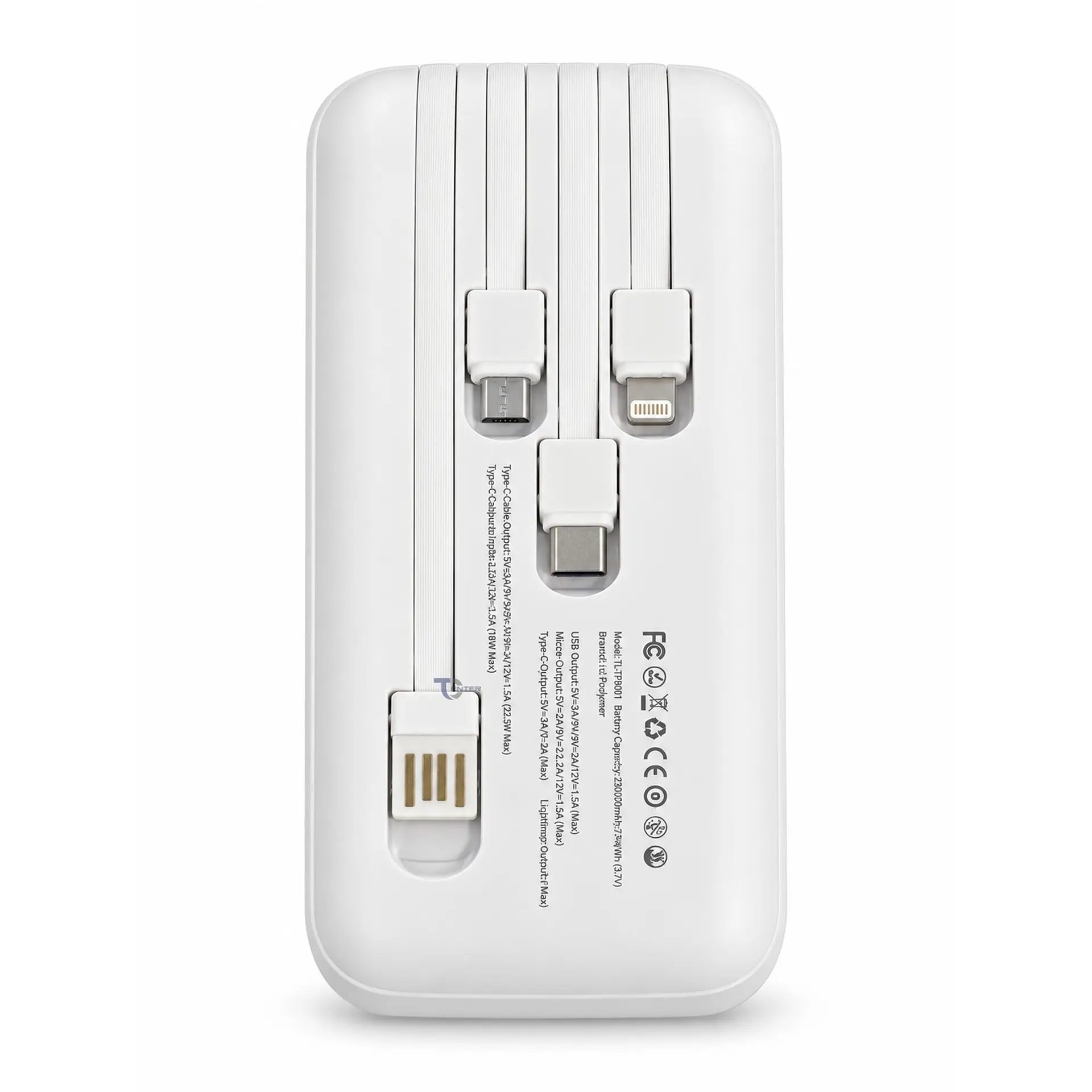 Power Bank Tecnolab TL780W 15.000 mAh 22,5 W Blanco 5