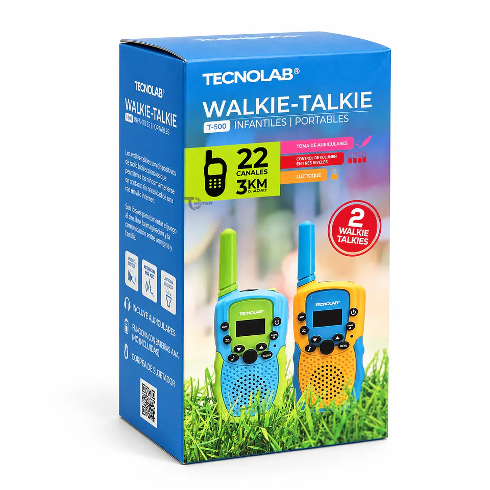 Set 2 Walkie Talkie Niños Tecnolab TL-769 Colores 5