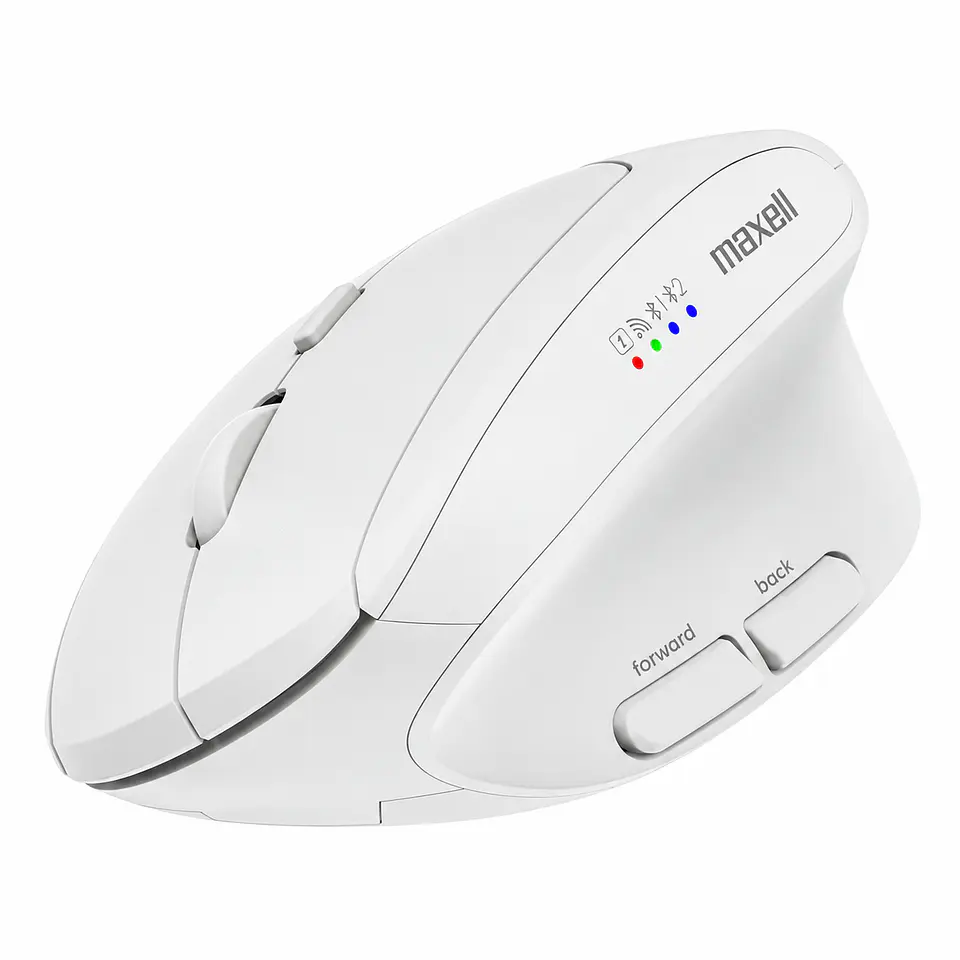 Mouse Vertical Maxell MOWLBT-750 Bluetooth 2400 DPI Blanco 1