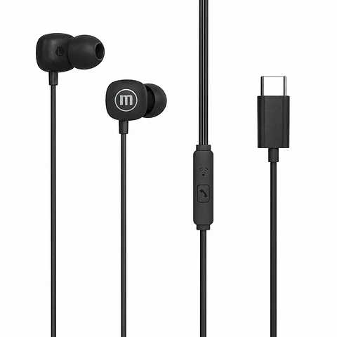 Audífonos USB-C Maxell Square+ ED-USBC Negro