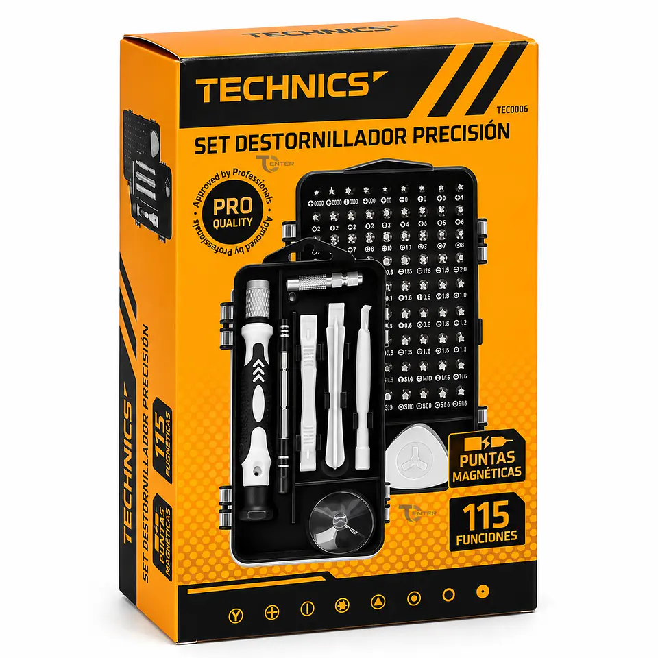 Set Destornillador Precisión Technics TEC0006 115 Funciones 6