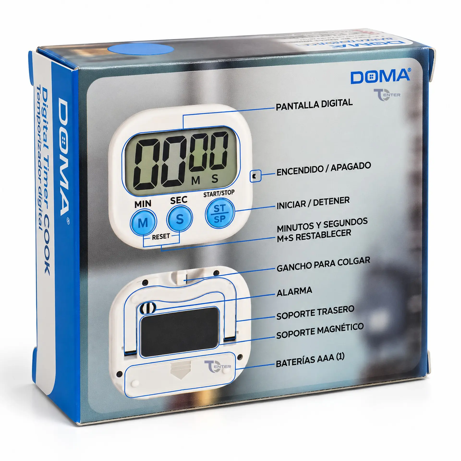 Temporizador Digital de Cocina Doma DM0050BL Azul 6