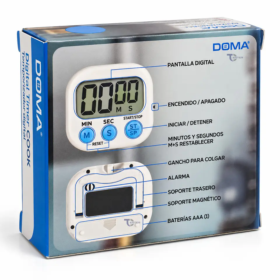 Temporizador Digital de Cocina Doma DM0050BL Azul 6