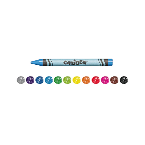 Crayones de Cera Carioca 12 Unidades Lavables Por Mayor