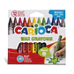 Crayones de Cera Jumbo Carioca Maxi 12 Unidades Lavables Por Mayor - Miniatura 1