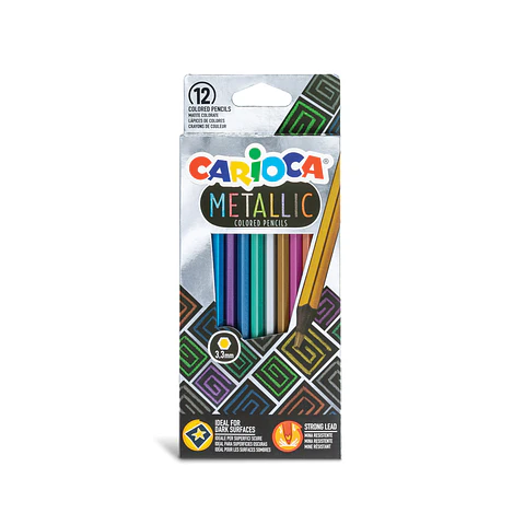 Lápices de Colores Metálicos Carioca 12 Unidades Por Mayor