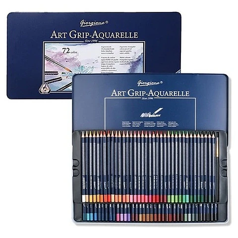 Lápices Acuarelables Giorgione Art Grip 72 en Caja Metálica Por Mayor