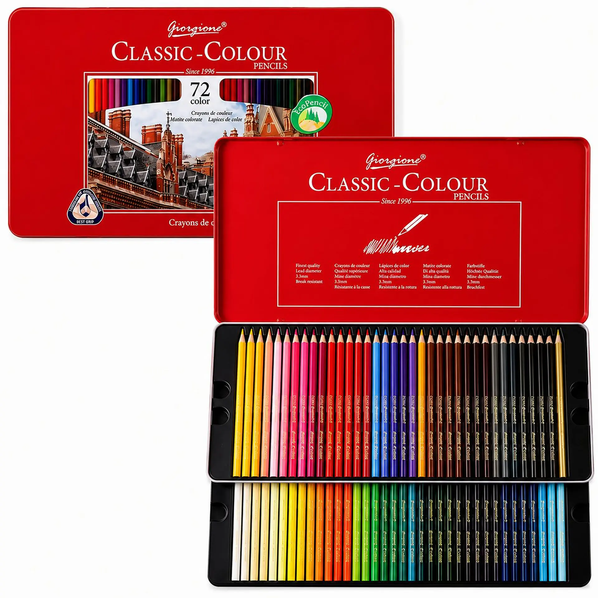 Lápices de Colores Giorgione Classic-Colour 72 Caja Metálica Por Mayor 1