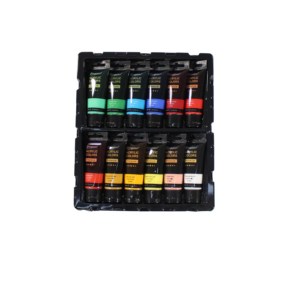 Set 36 Pinturas Acrílicas Giorgione 35 ml + 6 Pinceles Por Mayor 3