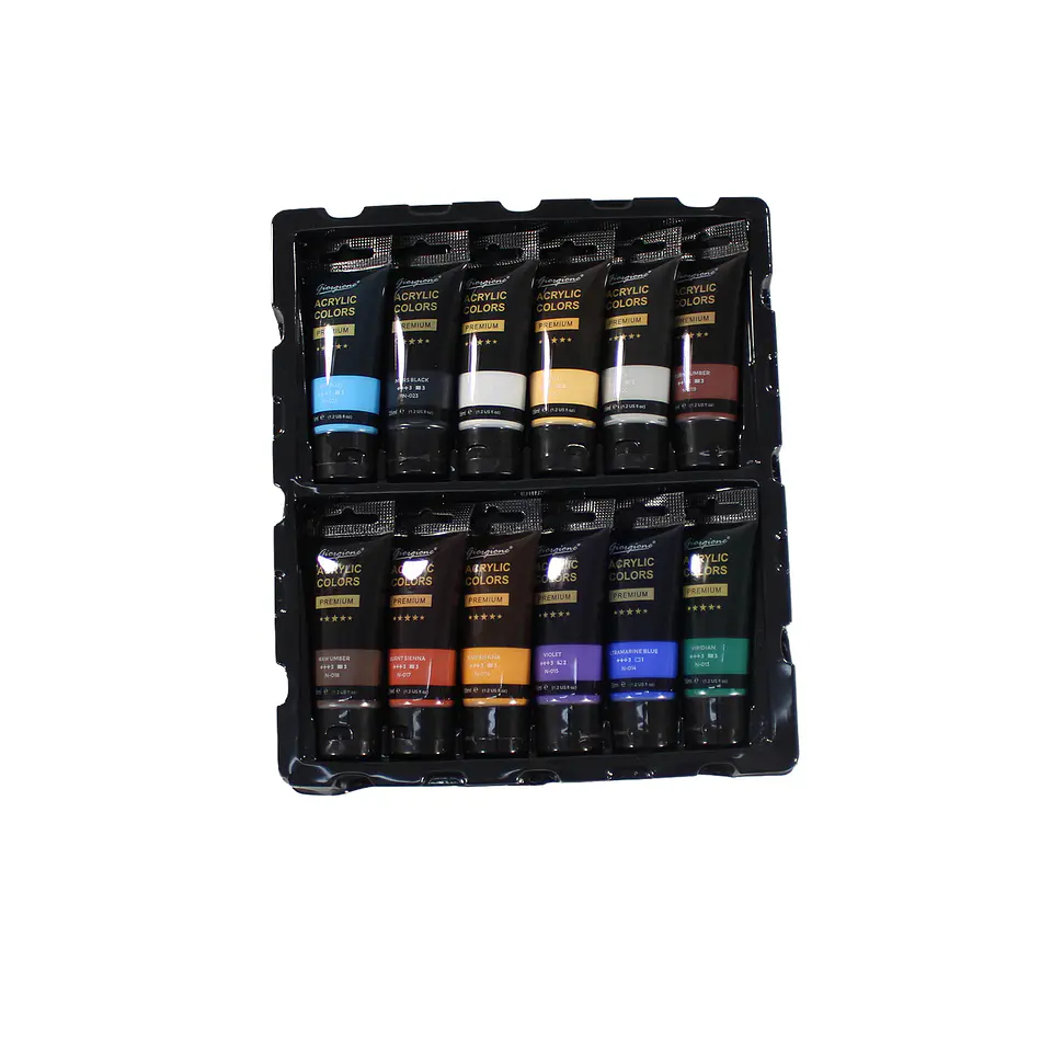 Set 36 Pinturas Acrílicas Giorgione 35 ml + 6 Pinceles Por Mayor 4